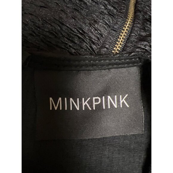 Mink Pink Christie Black Cut Out Mini Sleeveless Dress Party Women's Size Large - Picture 10 of 13